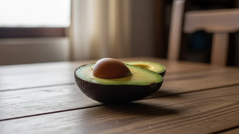 Aguacate en una mesa