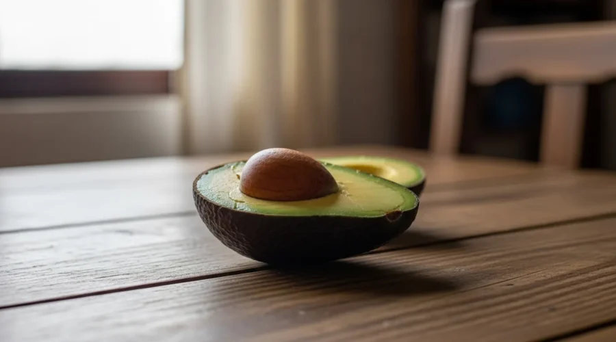 Aguacate en una mesa