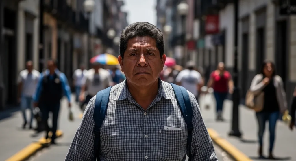 Persona caminando en el centro